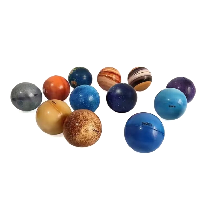 2.5in 3D Solar System Model Planet Ball for School Teaching Activity Fidget  Ball for Students Stress Reduce Party Favor 